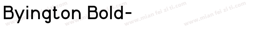 Byington Bold字体转换